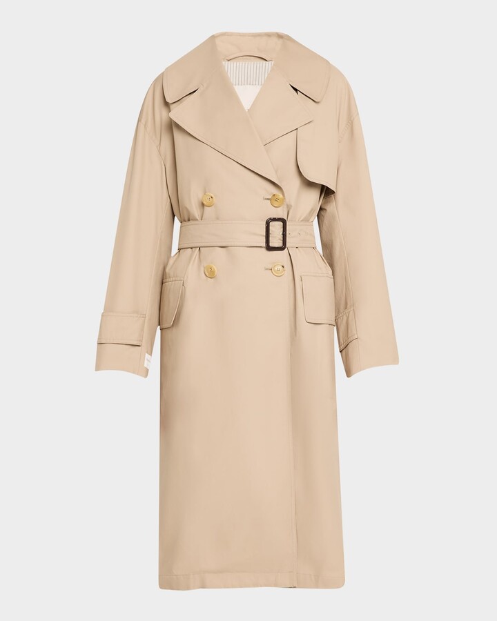Max Mara Belted Cotton Trench Coat