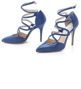 Thumbnail for your product : Monique Lhuillier Avery Crossover Strap Pumps
