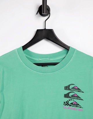 Quiksilver Colourful Land cropped T-shirt in green