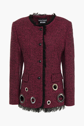 Boutique Moschino Eyelet-embellished Wool-blend Bouclé-tweed Jacket