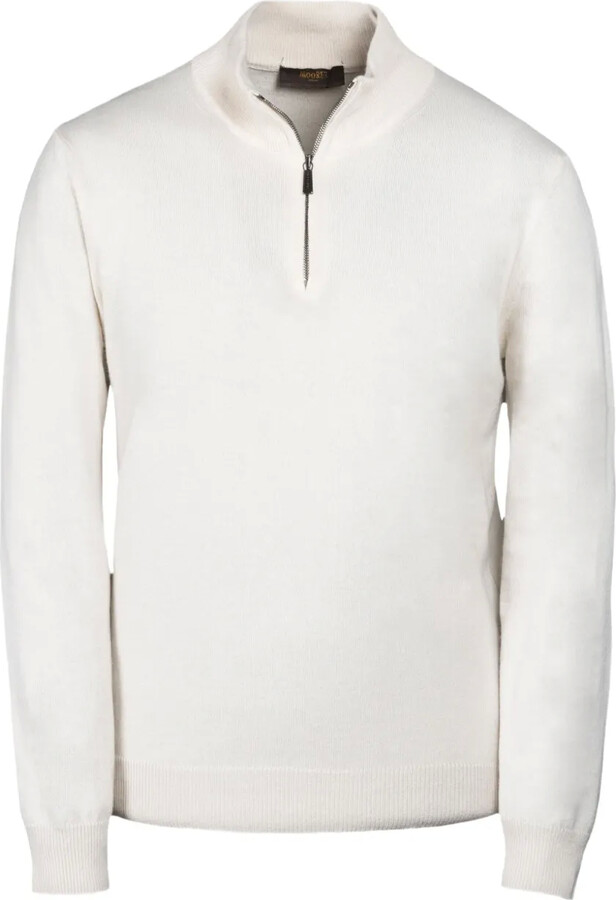 Moorer Zip-Up Mock-Neck Sweater