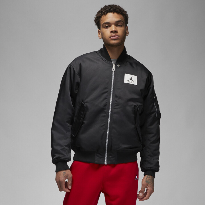Jordan Men's Essentials Statement Varsity Jacket in Black - ShopStyle