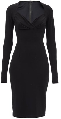 Dolce & Gabbana Sweetheart-neckline Jersey Midi Dress - Black