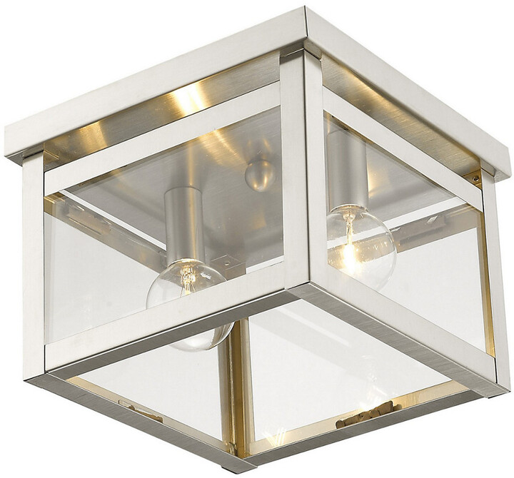 Livex Lighting Livex Milford 2-Light Brushed Nickel Ceiling Mount