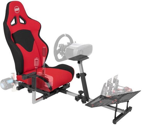 OpenWheeler GEN3 Racing Wheel Stand Cockpit Red on Black Fits All Logitech G923 G29 G920 Thrustmaster Fanatec Wheels Compatible with...