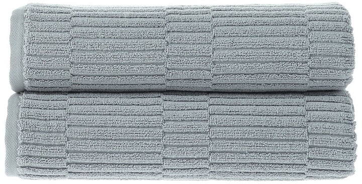 Alexis Antimicrobial Oxford Bath Sheet, Pack Of 2