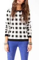Thumbnail for your product : Forever 21 Checkered Knit Sweater