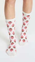Thumbnail for your product : Kate Spade 3 Pack of Strawberry Crew Socks