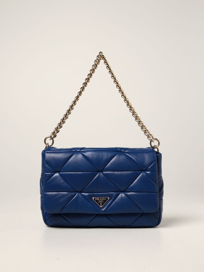 blue prada bag