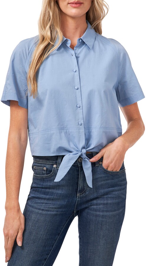 Short Sleeve Tie Front Top | Shop the world's largest collection 