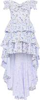 Thumbnail for your product : Caroline Constas Artemis Off-the-shoulder Tiered Printed Cotton-blend Poplin Dress
