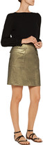 Thumbnail for your product : Tomas Maier Metallic denim mini skirt