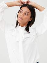 Thumbnail for your product : Very Victoriana Ruffle Trim Blouse - Ivory
