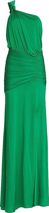 Silvia Tcherassi Women's Antara One-Shoulder Maxi Dress - Green - Size Medium