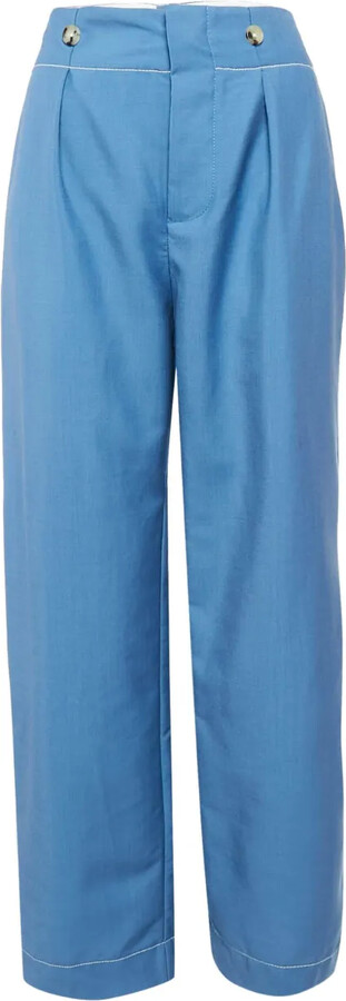 LANVIN Pre-Owned Pleated Button-Detail Trousers