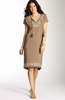 Thumbnail for your product : J. Jill Embroidered & embellished cotton knit dress