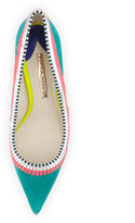 Thumbnail for your product : Webster Sophia Lola Suede Fringe Pump, Tropical Green