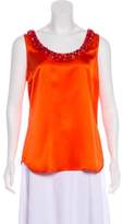 Thumbnail for your product : Pink Tartan Sleeveless Embellished Top