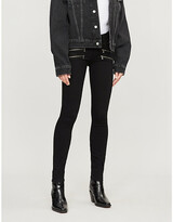 Thumbnail for your product : Paige Ladies Black Leather Denim Shadow Edgemont Skinny Mid-Rise Jeans, Size: 23