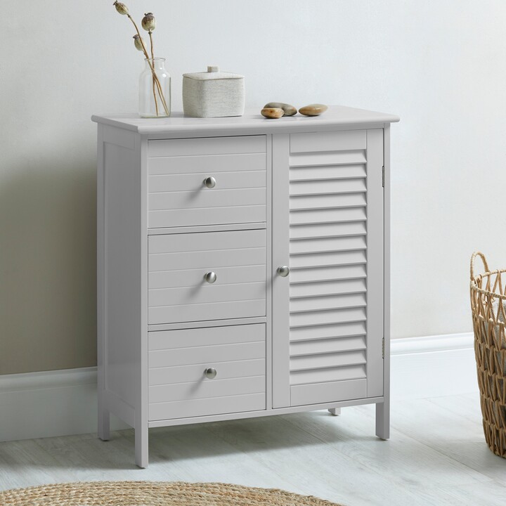 Dunelm Nautical Grey 3 Drawer Console Unit Grey ShopStyle Sinks