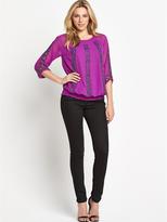 Thumbnail for your product : Savoir Beaded Cut Out Sleeve Blouse