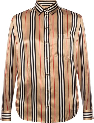 Burberry Striped Shirt - Beige