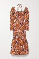 Thumbnail for your product : A.L.C. Coralie Printed Cotton-poplin Halterneck Midi Dress