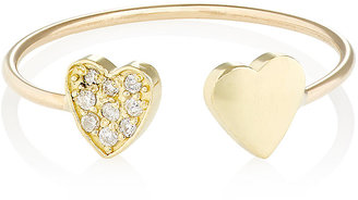 Jennifer Meyer Women's Two-Heart Ring-GOLD