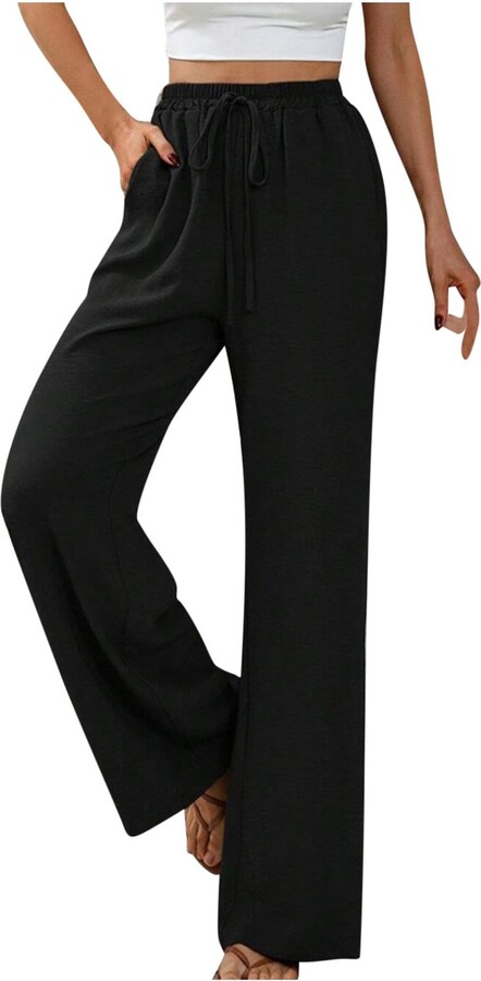SDJMa My Orders Wide Leg Pants for Women Casual Lightweight