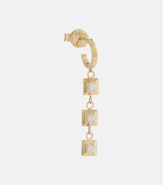 EÉRA Mini 18kt gold single earring with diamonds