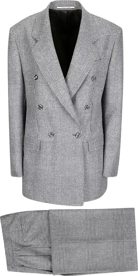 Tagliatore Glen-Plaid Double-Breasted Suit
