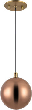 Kuzco Lighting Bolla 6-in Gold dimmable LED Pendant