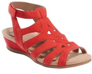 womens red wedge heels