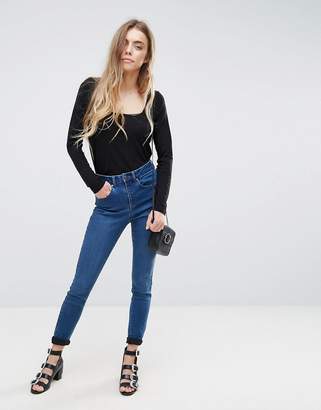 ASOS Top With Square Neck And Long Sleeve