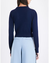 Thumbnail for your product : Roksanda Nobuya floral-appliqué knitted wool jumper
