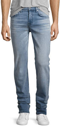 7 For All Mankind Luxe Performance: Slimmy Slim Jeans, Sundrenched (Light Blue)