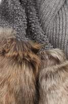 Thumbnail for your product : Stella McCartney Wool Scarf with Faux Fur Panels