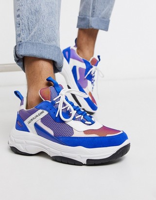 calvin klein jeans chunky sneakers aus leder