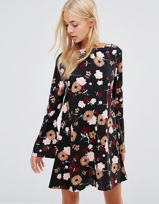 Daisy Street Smock Dress In Floral Print