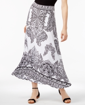 INC International Concepts Petite Printed Maxi Skirt, Created for Macy's