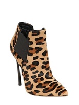 Thumbnail for your product : Casadei 115mm Ponyskin Leopard Blade Boots