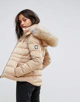 Thumbnail for your product : Calvin Klein Jeans Down Filled Padded Jacket with Faux Fur Hood