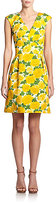 Thumbnail for your product : Michael Kors Peony-Print Matelassé Dress