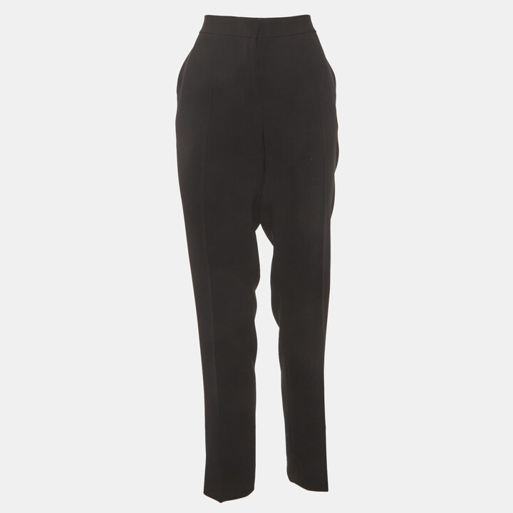 CH Carolina Herrera Black Crepe Formal Trousers M