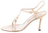 Thumbnail for your product : Manolo Blahnik Leather T-Strap Sandals