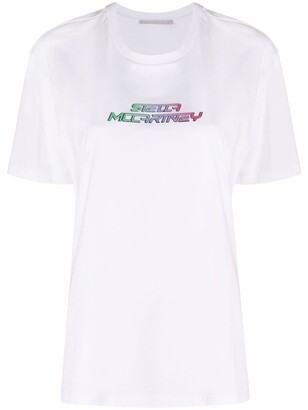 raised-logo cotton T-shirt