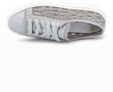 Thumbnail for your product : Santoni Apostle Embellished See-Through Cutout Suede Sneakers