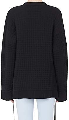 Paco Rabanne WOMEN'S LACE-UP WOOL-BLEND SWEATER