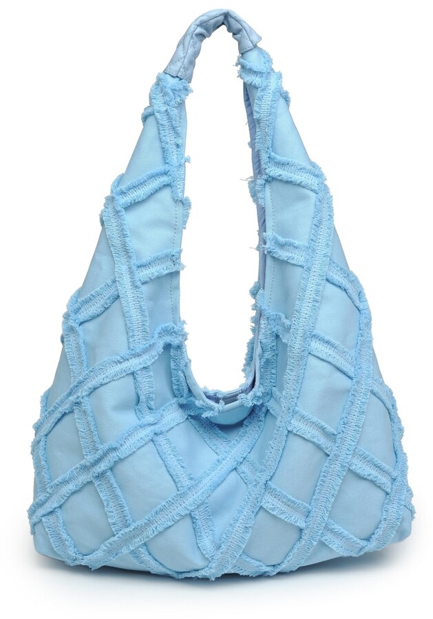 公式通販 ニナ レディース ハンドバッグ バッグ Women's Fringe Sequin Baguette Bag with Crystal  Buckle Handbag Air Blue novomont.si