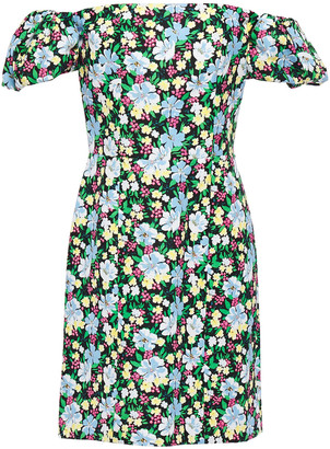 maje green floral dress
